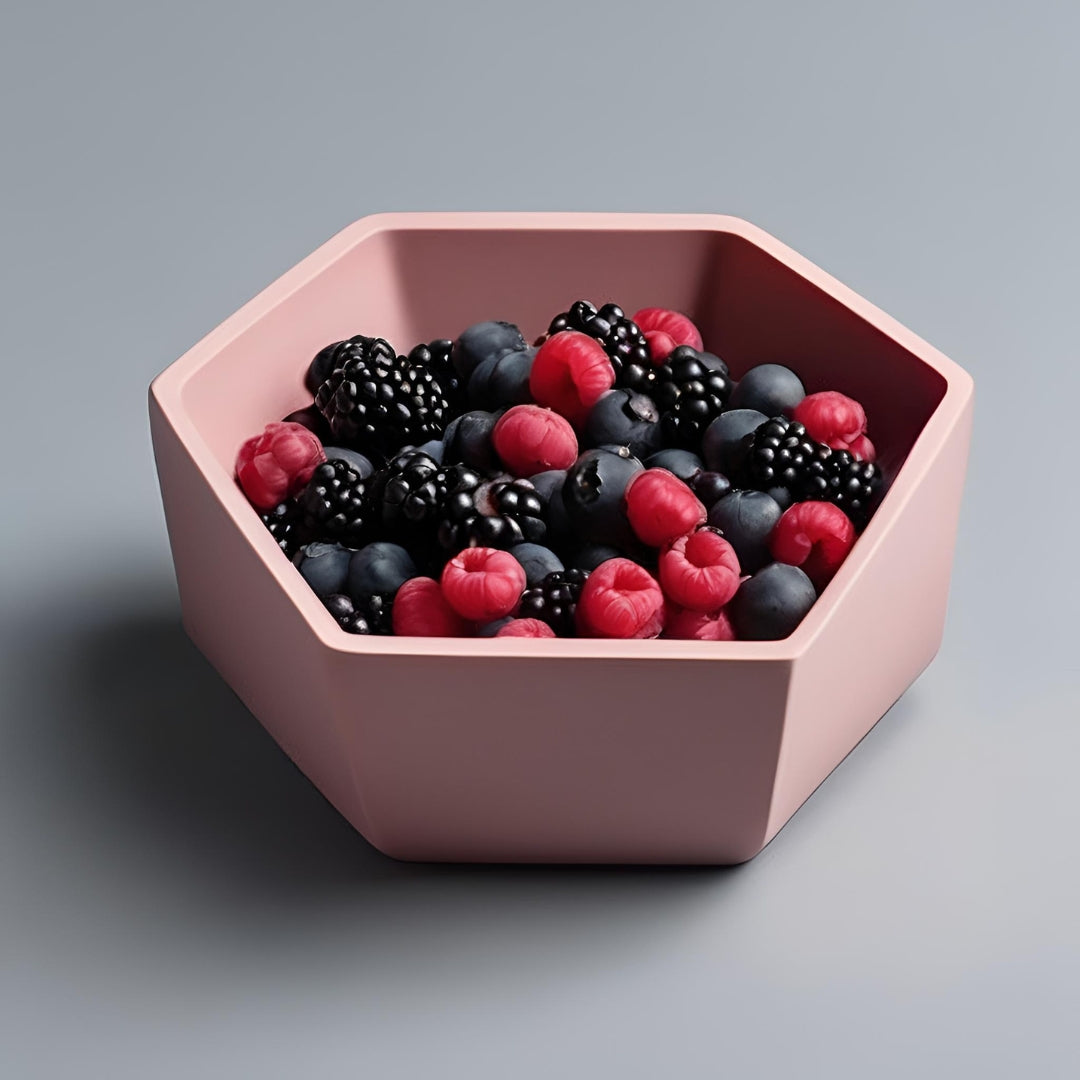 3D Printed Minimalist Hexagonal Bowl