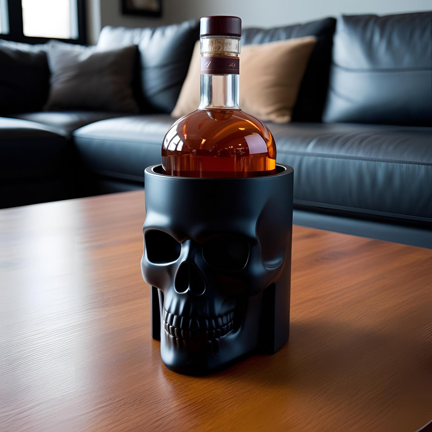 3D Printed Skull Bottle Holder