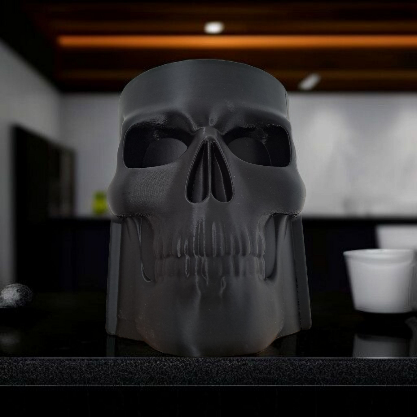 3D Printed Skull Bottle Holder