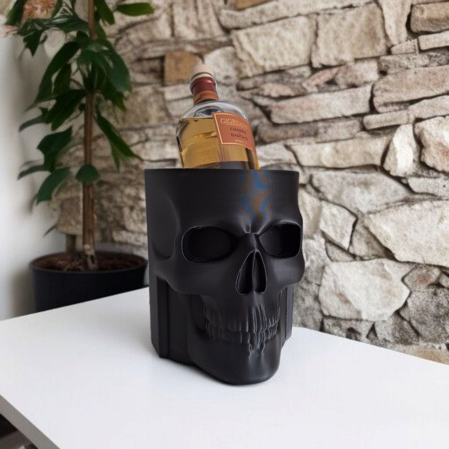 3D Printed Skull Bottle Holder