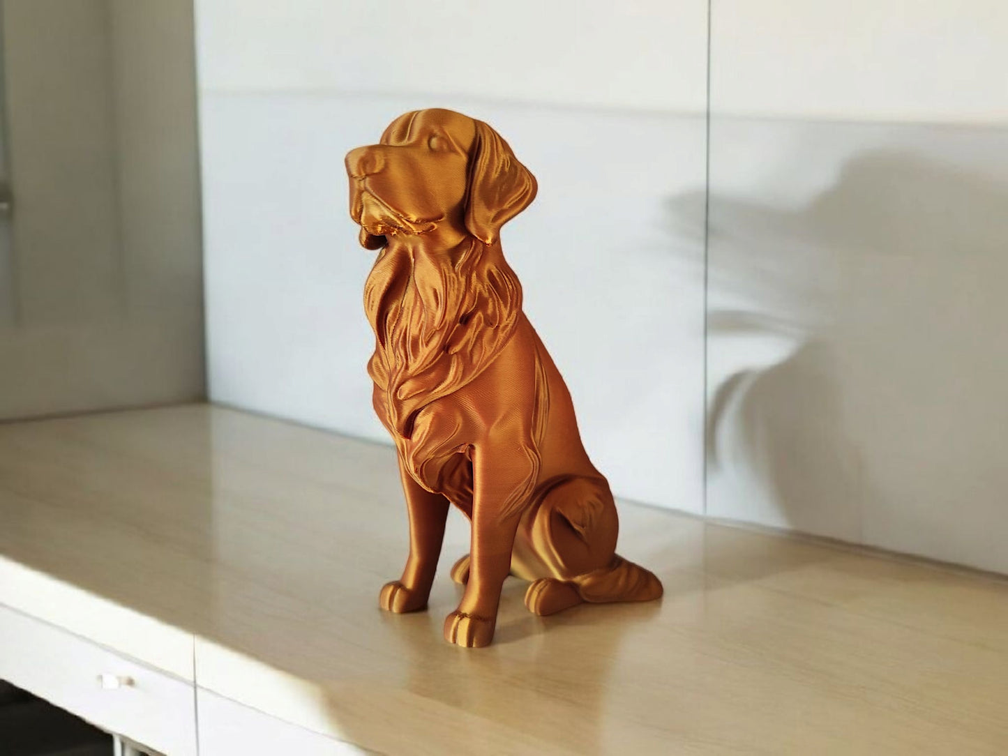 3D Printed Golden Retriever Sculpture