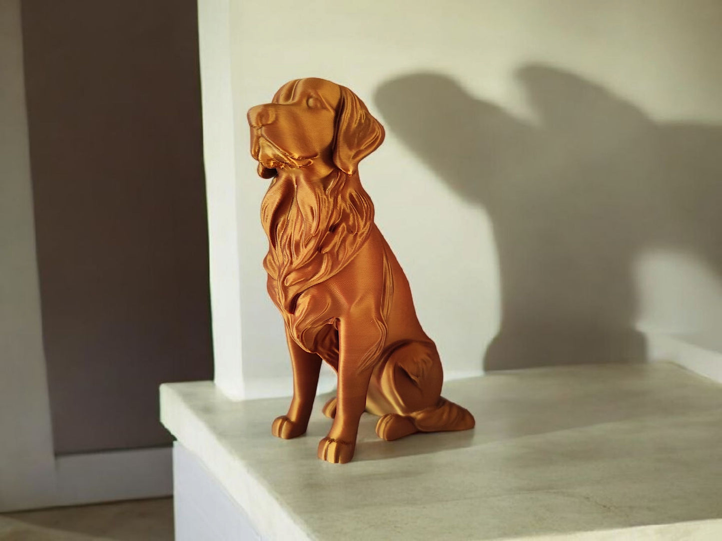 3D Printed Golden Retriever Sculpture