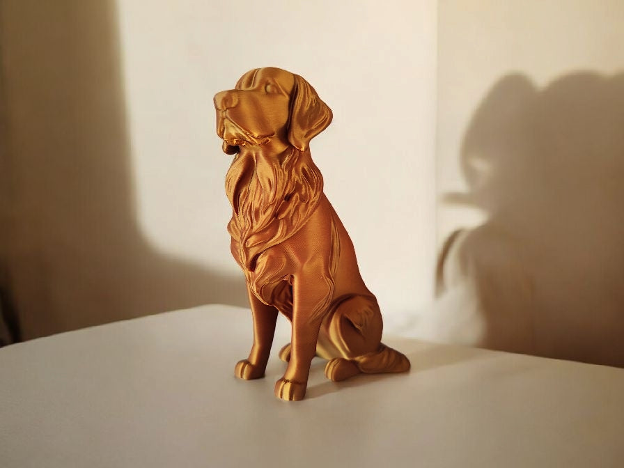 3D Printed Golden Retriever Sculpture
