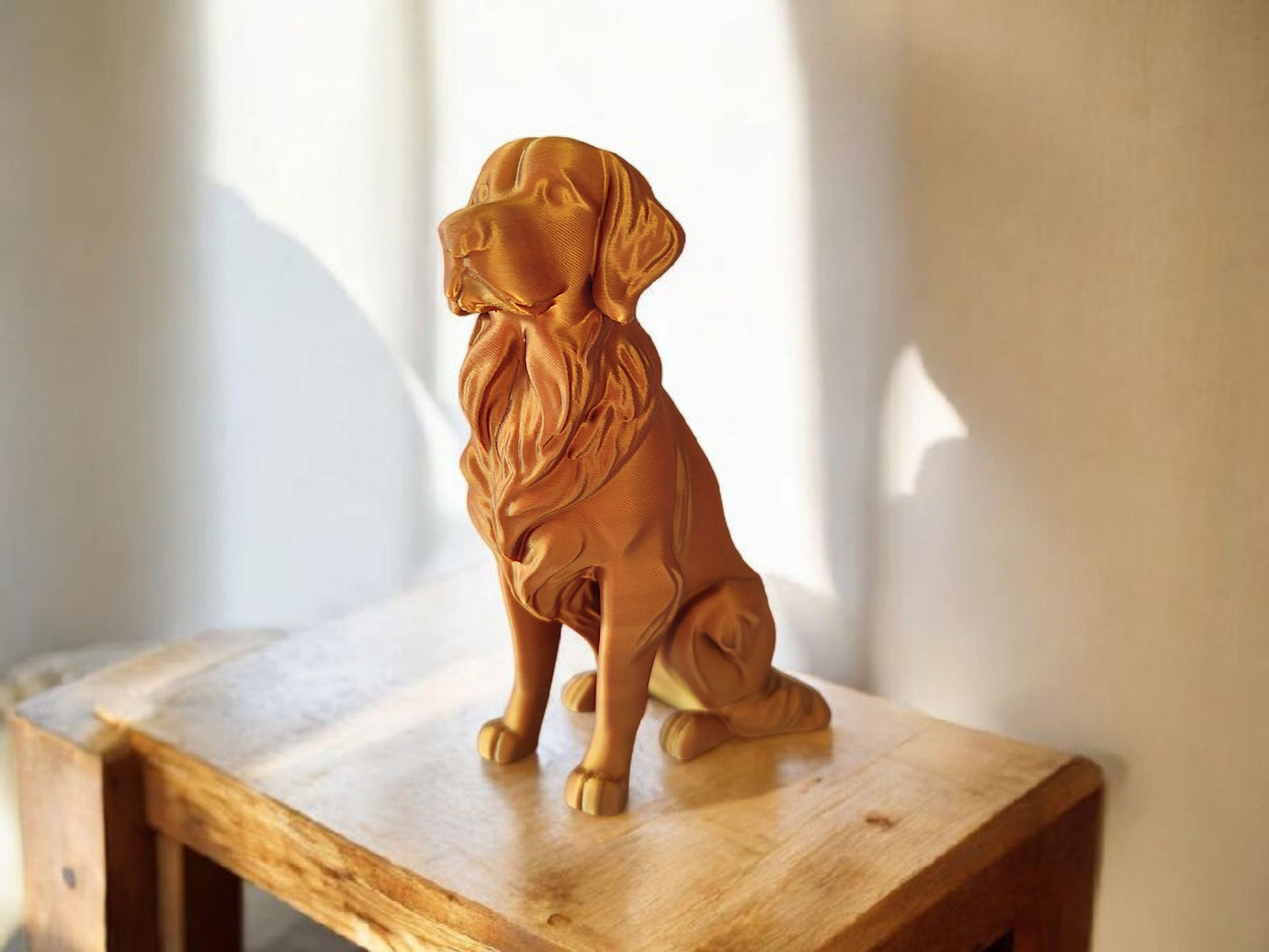 3D Printed Golden Retriever Sculpture