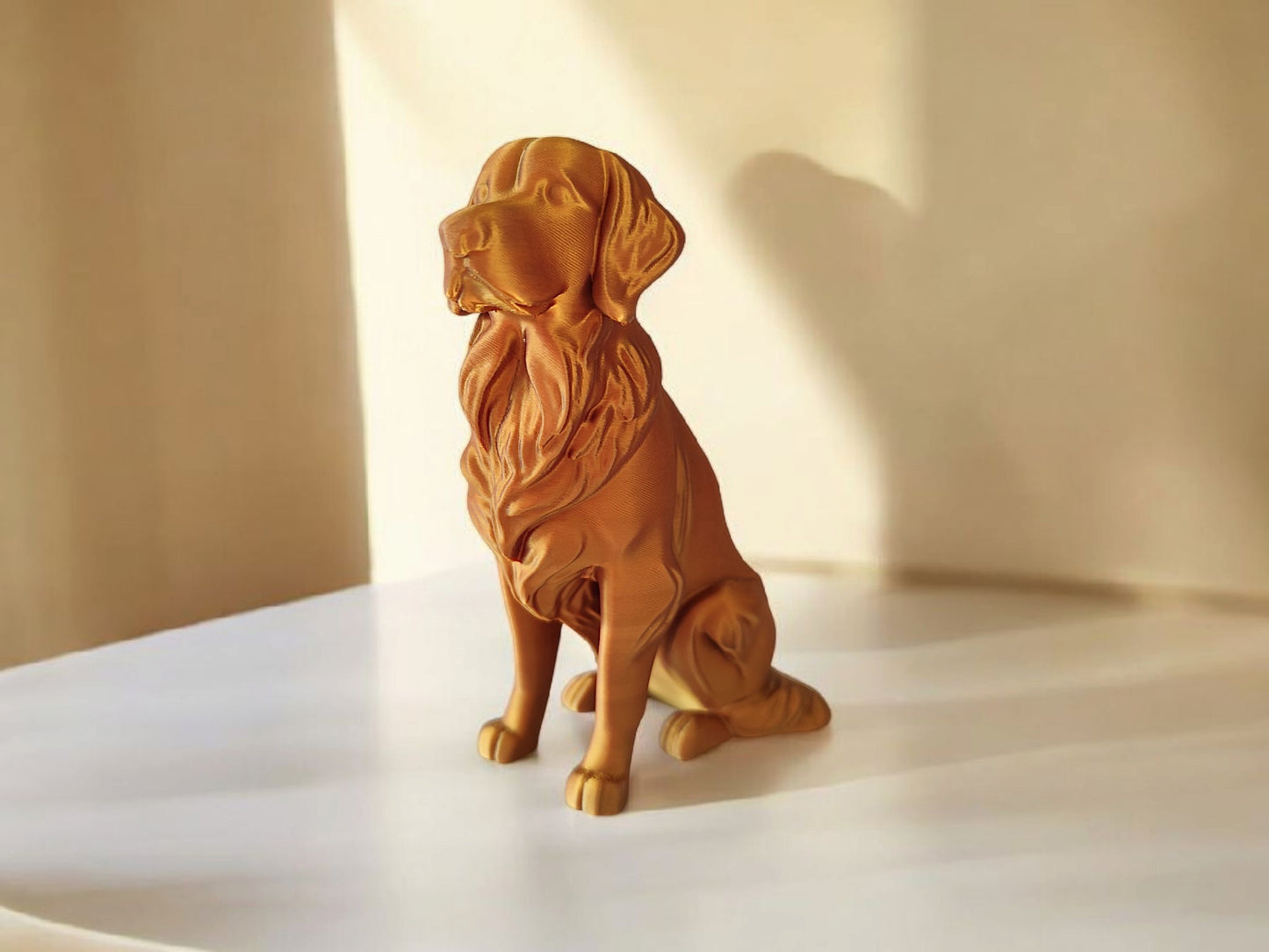3D Printed Golden Retriever Sculpture