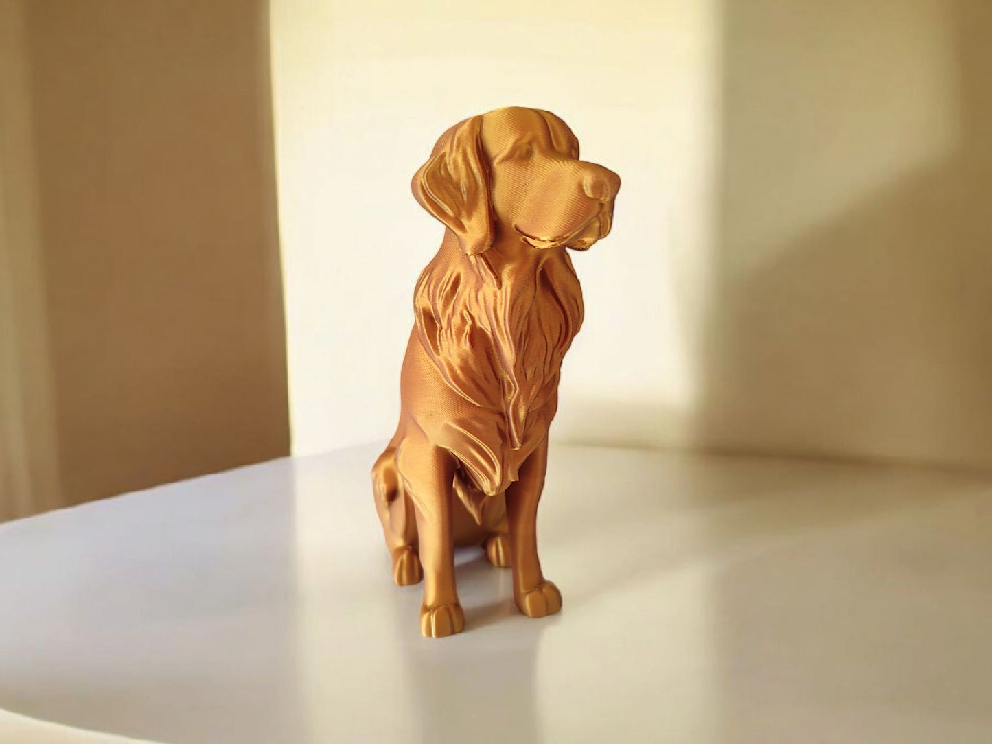 3D Printed Golden Retriever Sculpture