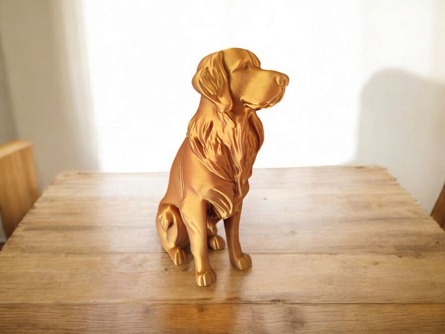 3D Printed Golden Retriever Sculpture