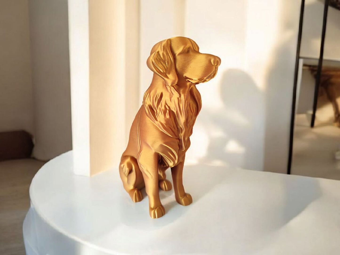 3D Printed Golden Retriever Sculpture