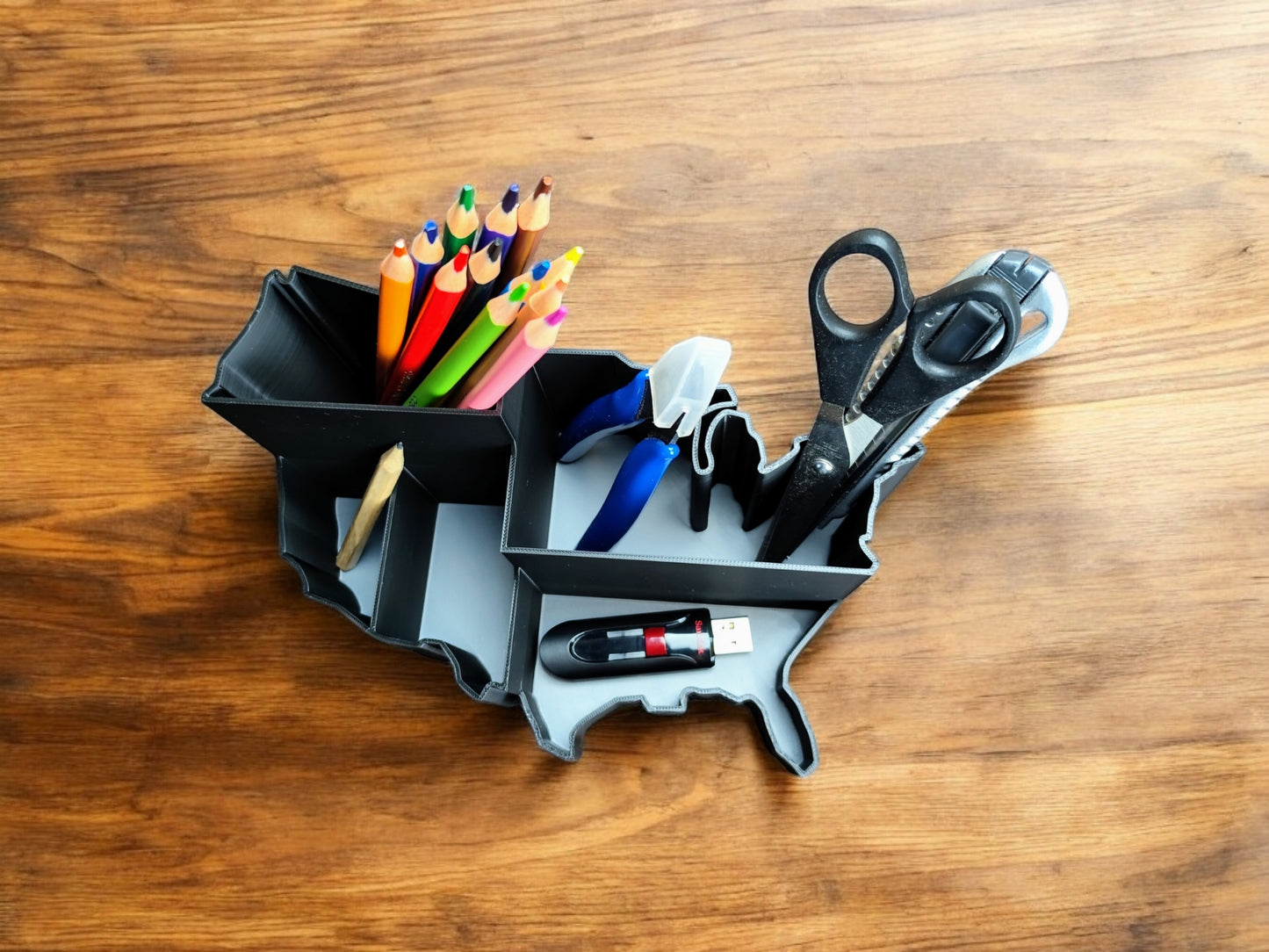 3D Printed USA Desk Organizer