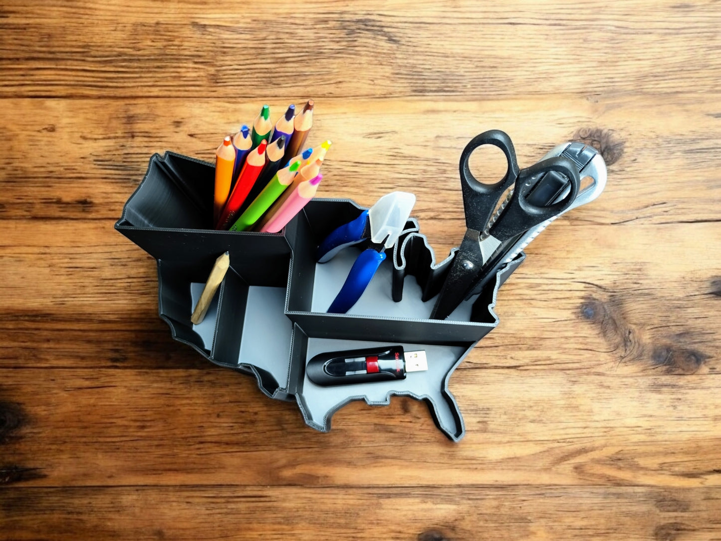 3D Printed USA Desk Organizer