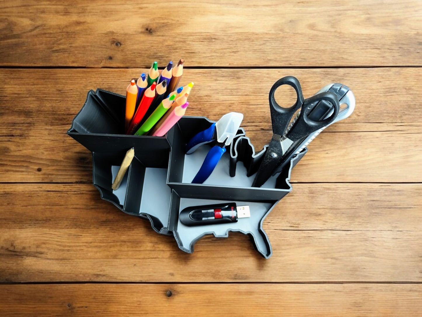 3D Printed USA Desk Organizer