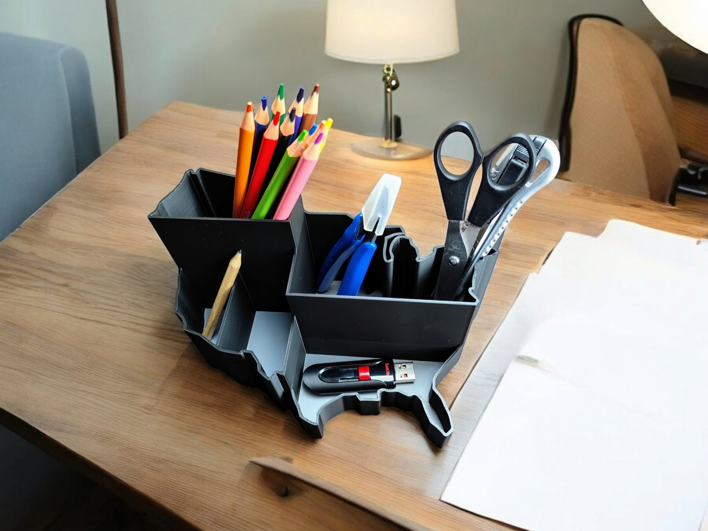 3D Printed USA Desk Organizer