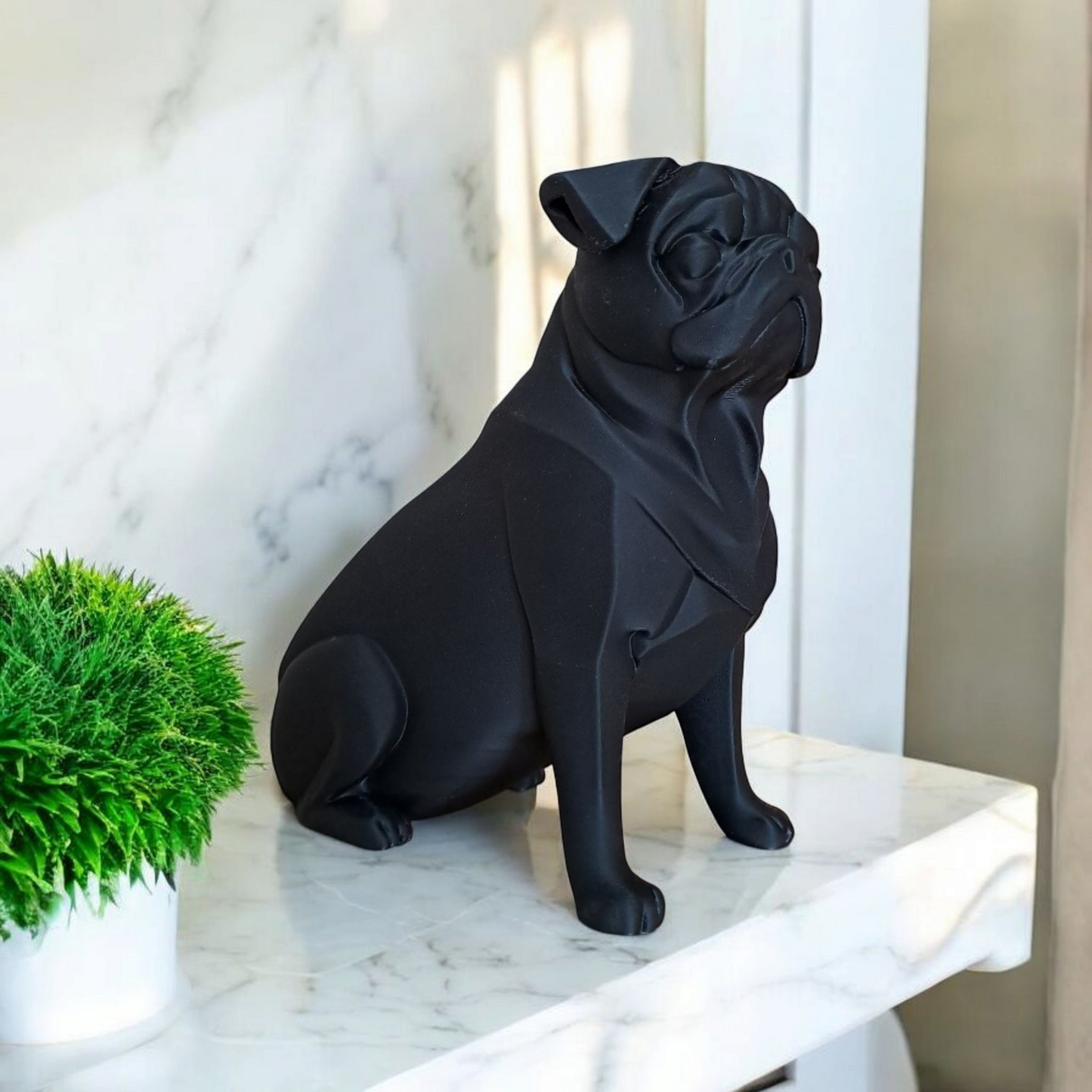 3D Printed Pug Sculpture