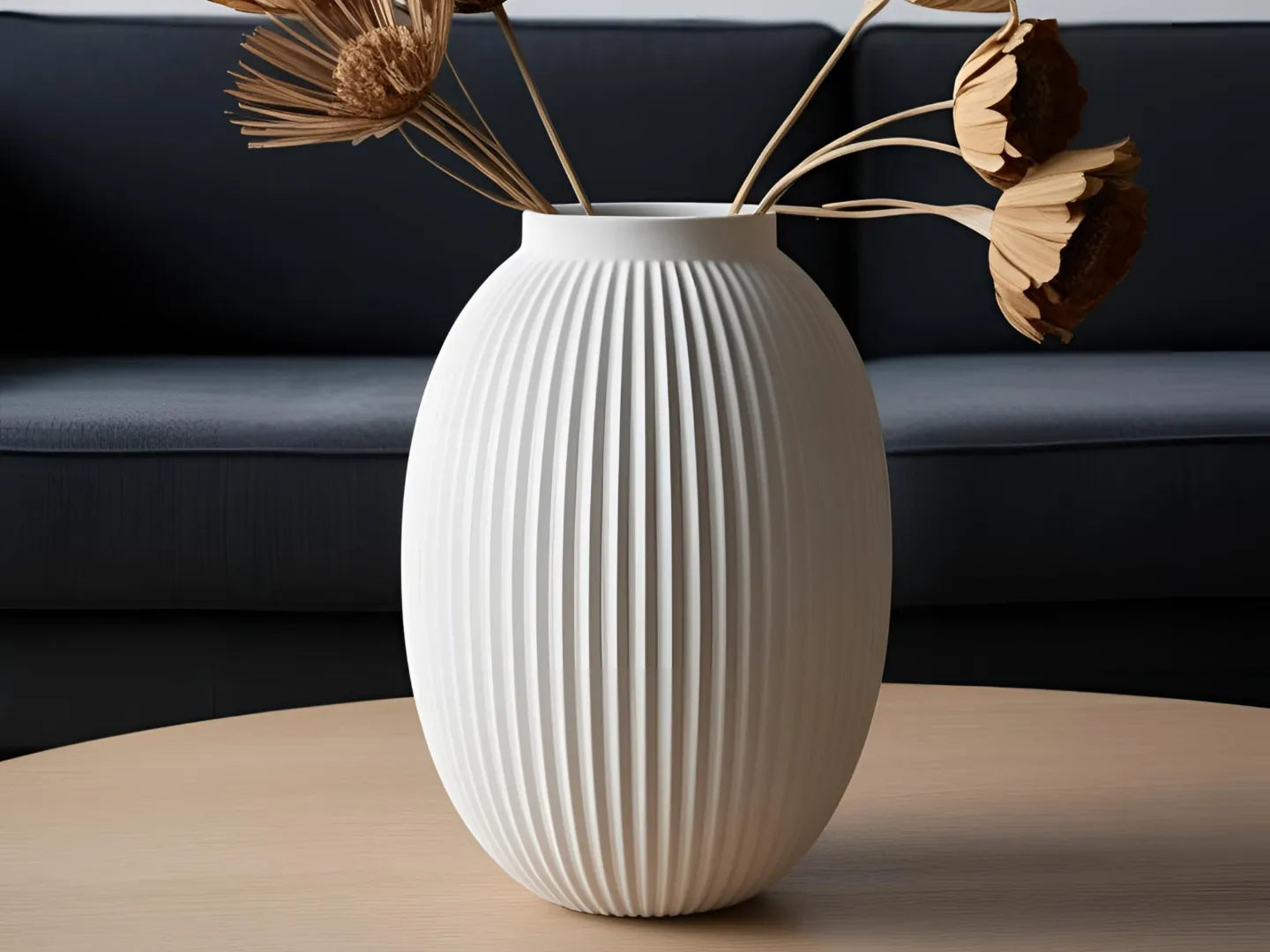 3D Printed Ribbed Vase