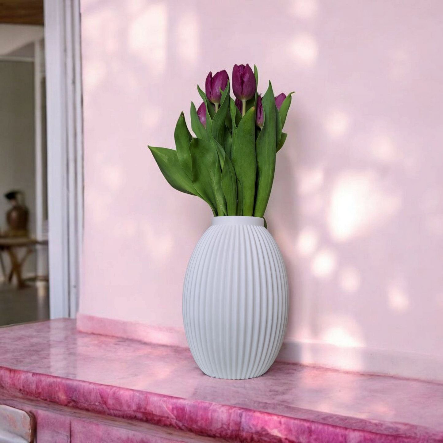 3D Printed Ribbed Vase