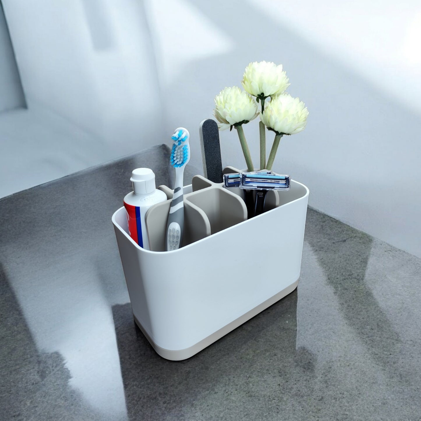 3D Printed 8 Compartment Kitchen Organizer