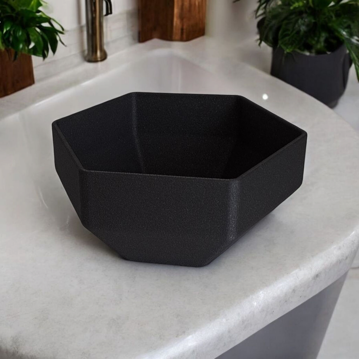 3D Printed Hexagonal Angled Bowl