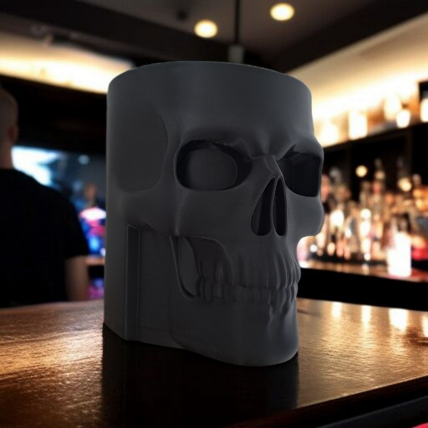 3D Printed Skull Bottle Holder