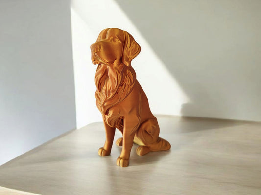 3D Printed Golden Retriever Sculpture