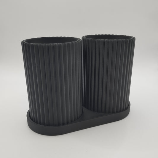 3D Printed His and Hers Toothbrush Holders