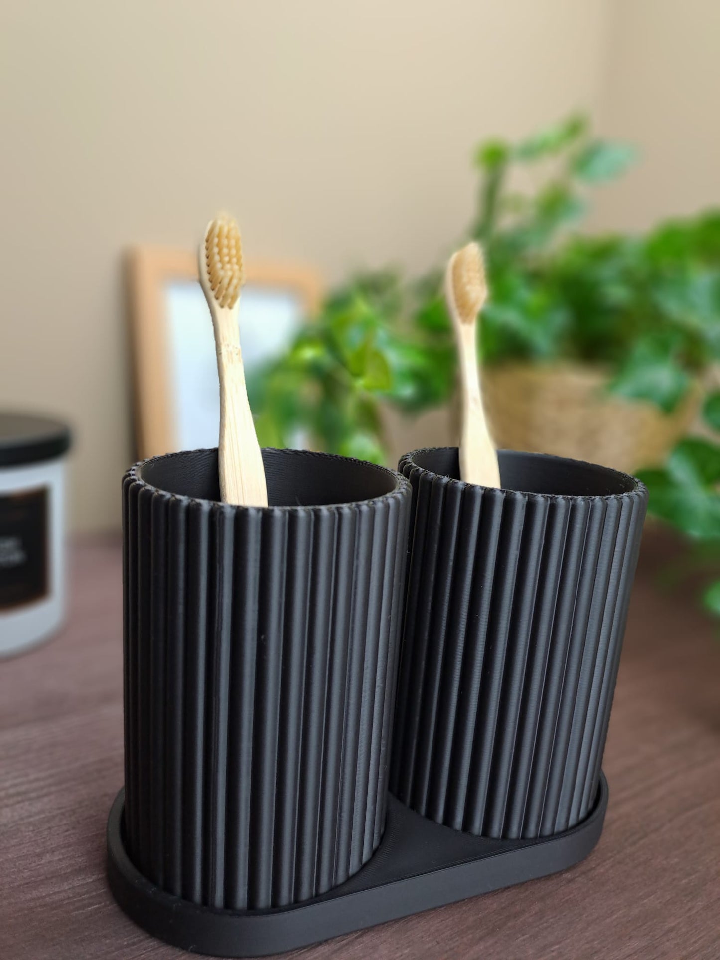 3D Printed His and Hers Toothbrush Holders