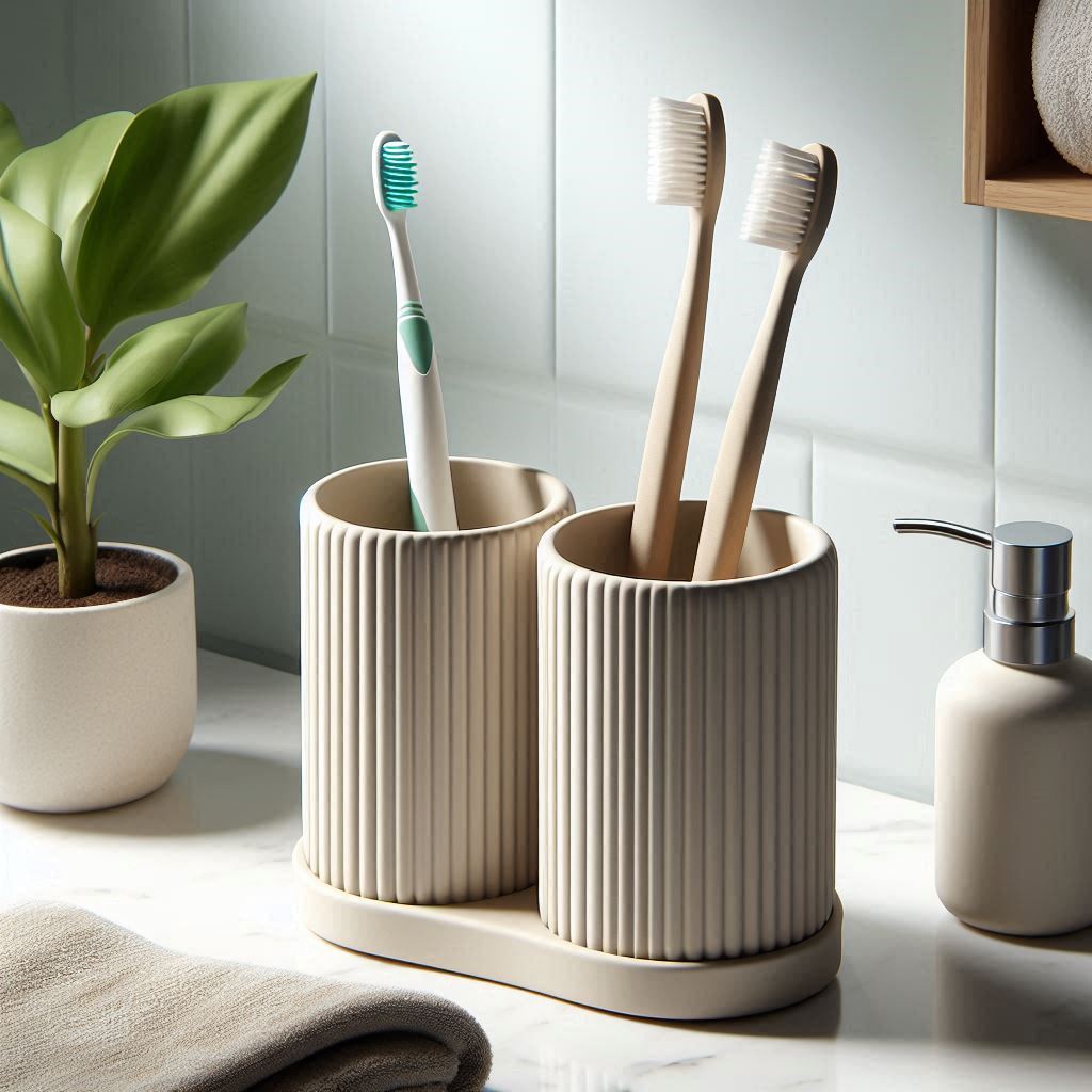 3D Printed His and Hers Toothbrush Holders